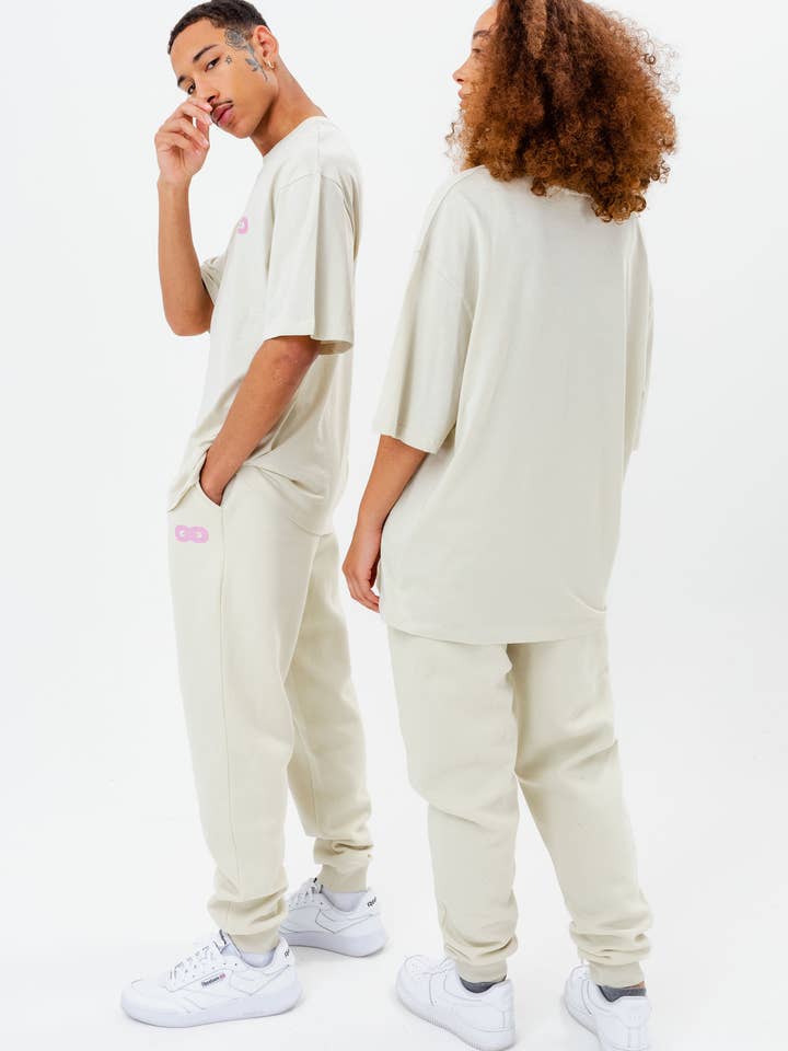 CONTINU8 IVORY GREY JOGGERS for wholesale by Continu8