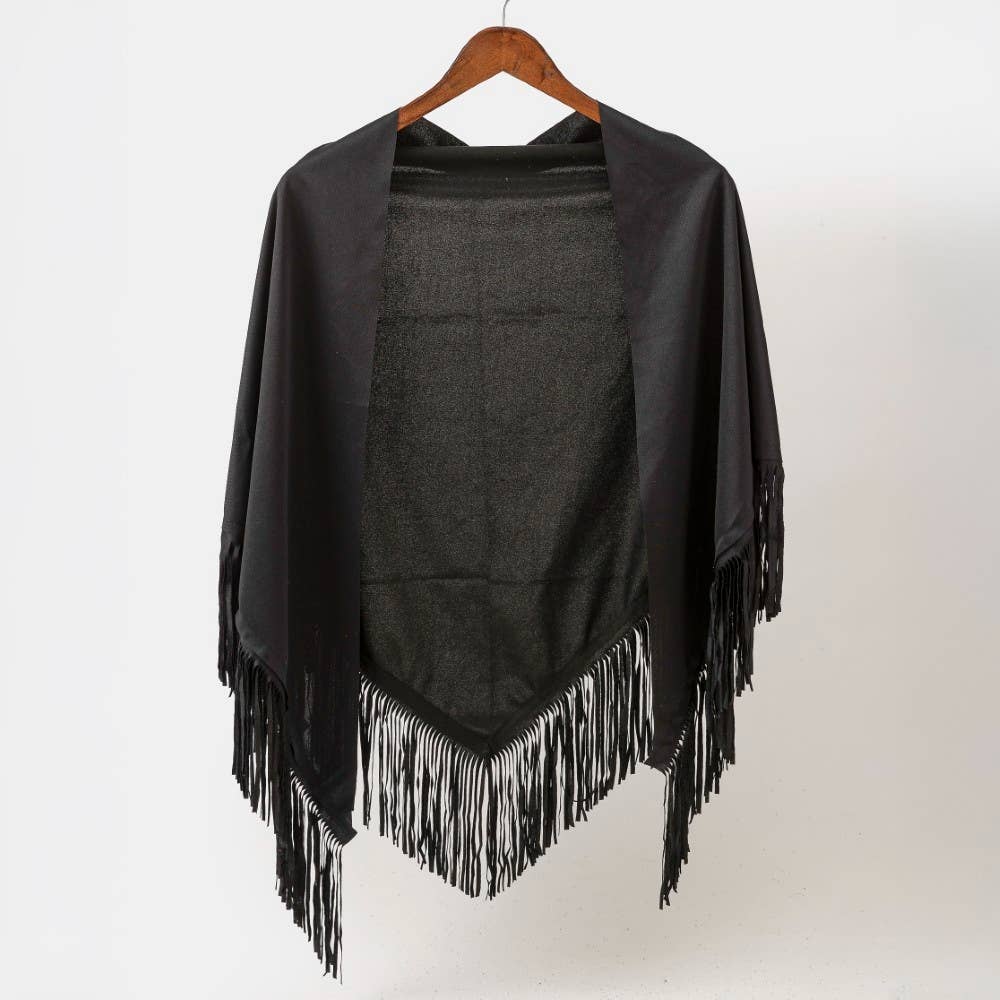 Collections by Fame Accessories - Venta al por mayor Poncho - Mujer - Chal de Flecos Boho Occidental3