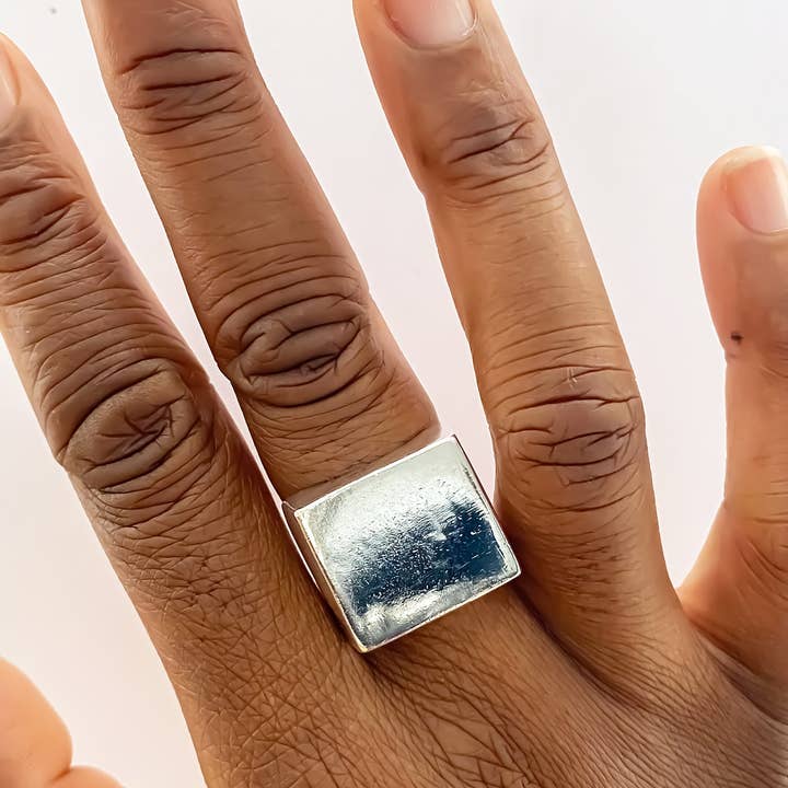 MOCA Jewellery - Wholesale Signet Ring - Small Square Signet Ring1