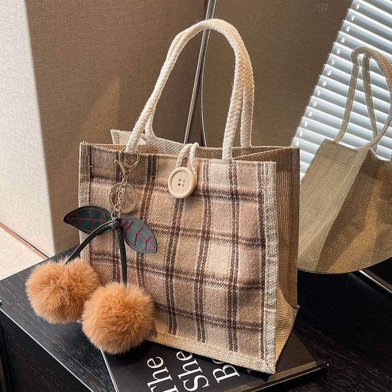 Sheer Trend - Wholesale Tote Bag - Women's - Large Capacity  Handbag With Pendant1