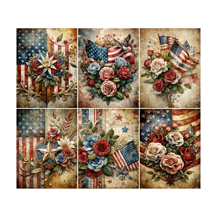 US Patriot Pages Rice Papers, 8 x 10.5 inch (A4) for wholesale by Craft Kreatively