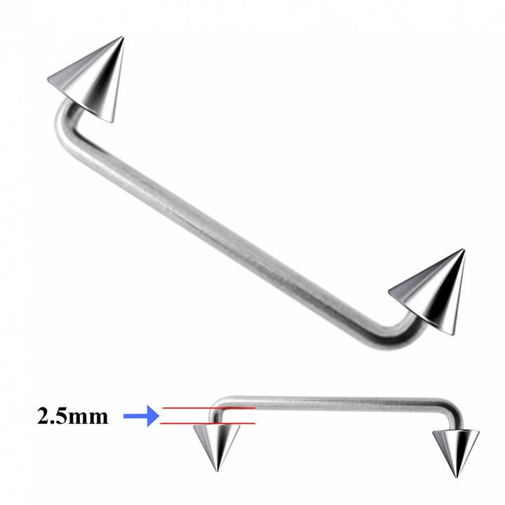 SPIKE/KEGLE OVERFLADE BARBELL - KIRURGISK STÅL 316L for engroshandel hos Bodytrend