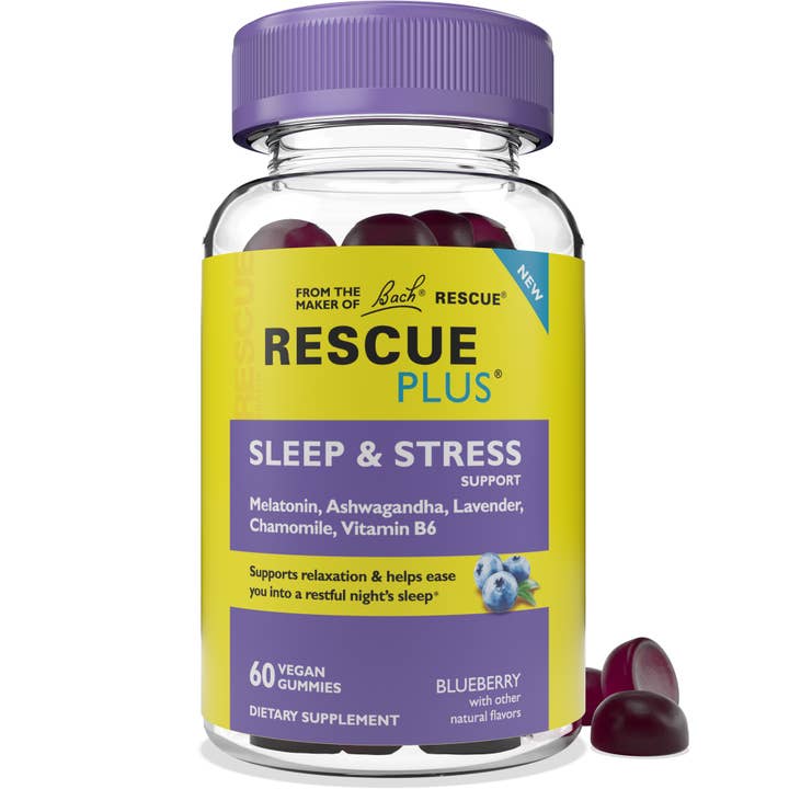 NEW Bach Rescue Plus Sleep & Stress Support Gummy 60 Count for wholesale by RESCUE & Bach Original Flower Remedies