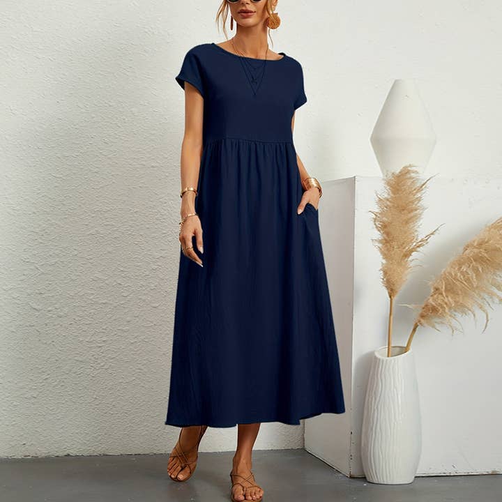 STYLISH AND ELEGANT LONG CASUAL DRESS for wholesale by Lily Clothing
