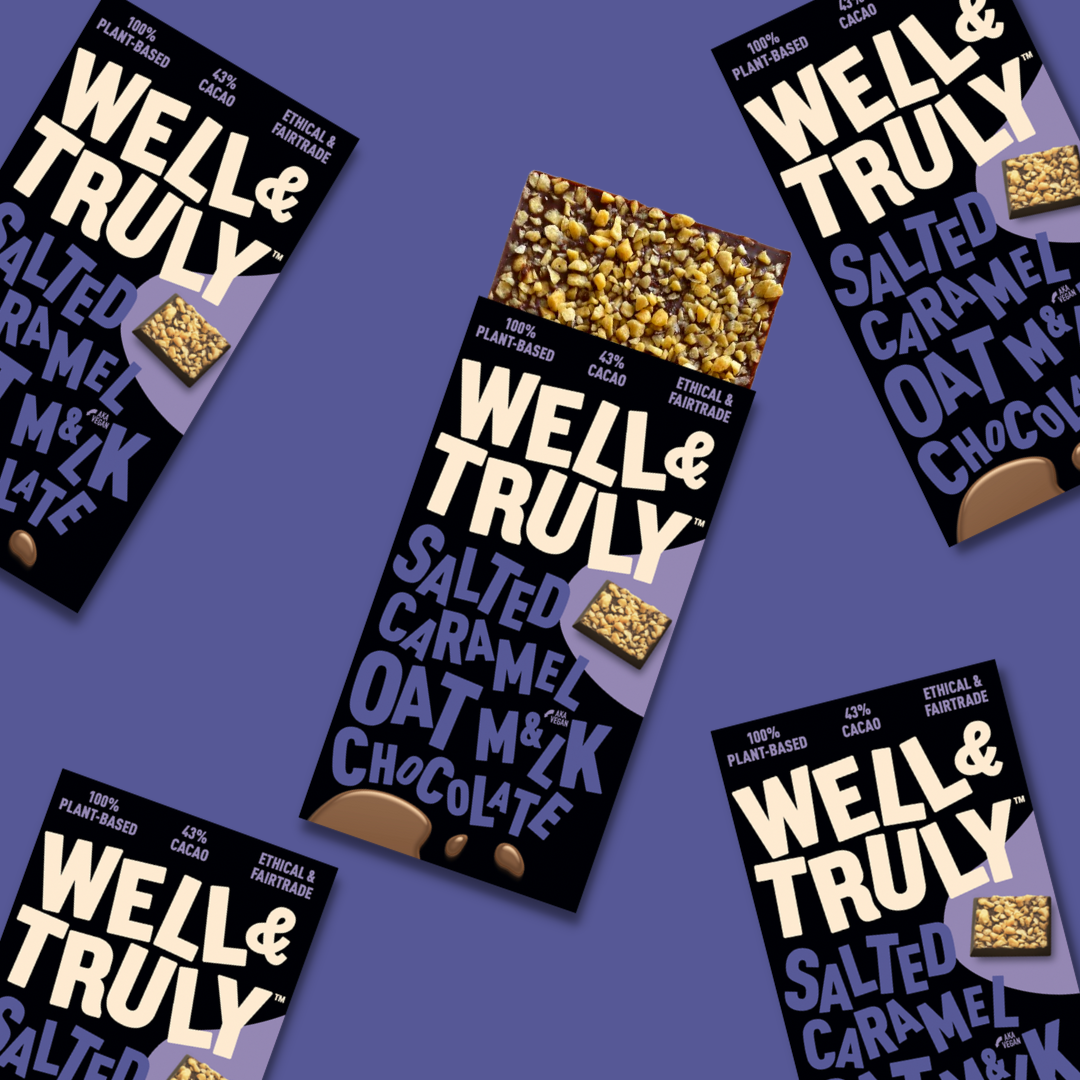 Well&Truly – wholesale Chocolate bar – Salted Caramel Oat M&LK Chocolate 10 x 90g1