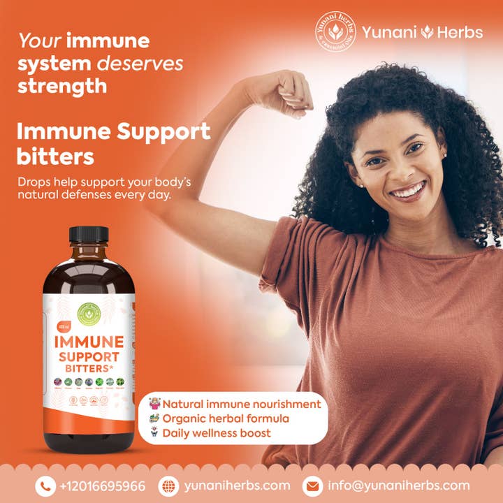 Immune Support levende bitter 480ml for engroshandel hos Yunani Herbs & essential Oils