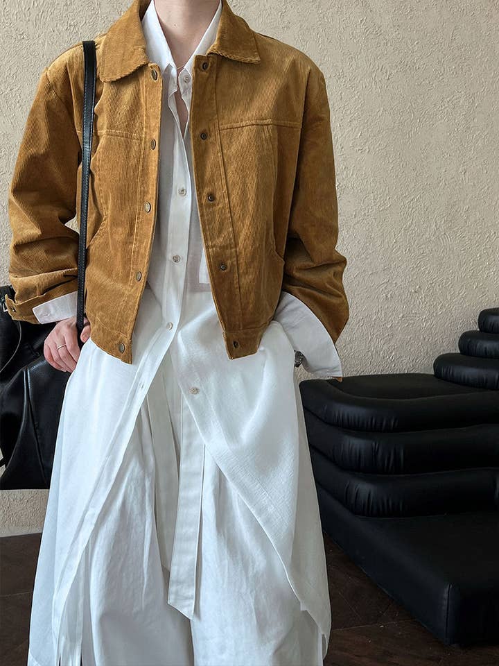 2025 NEW Vintage Corduroy Jacket Autumn Chic Relaxed Fit and other Purchase Wholesale corduroy jacket. Free Returns & Net 60 Terms on Faire trending on Faire.