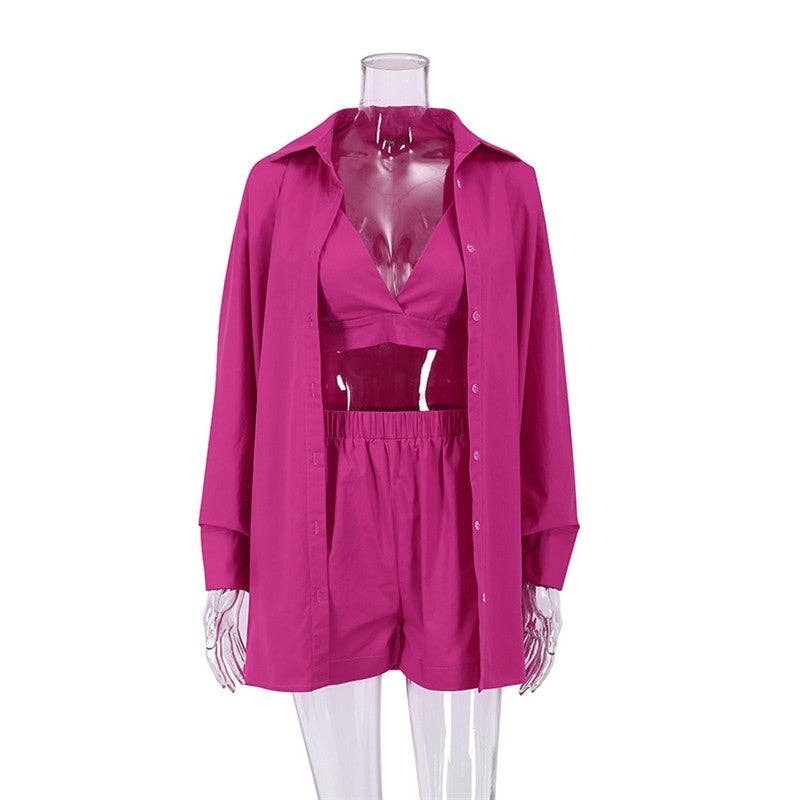 FurDecoration - Wholesale Sleepwear Set - Women's - Women's All-Cotton Pajama Set with Underwear, Shorts, and Shirt2