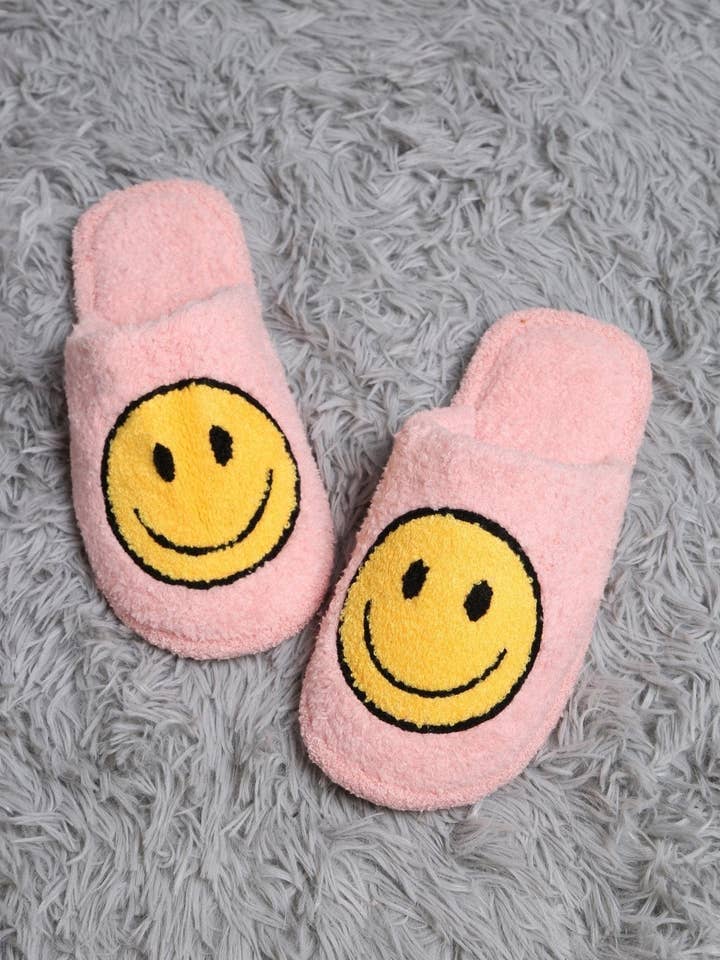 MiMi Wholesale - Wholesale Slippers - Women's - JCL2125 Super Lux Smiley Face Slippers5