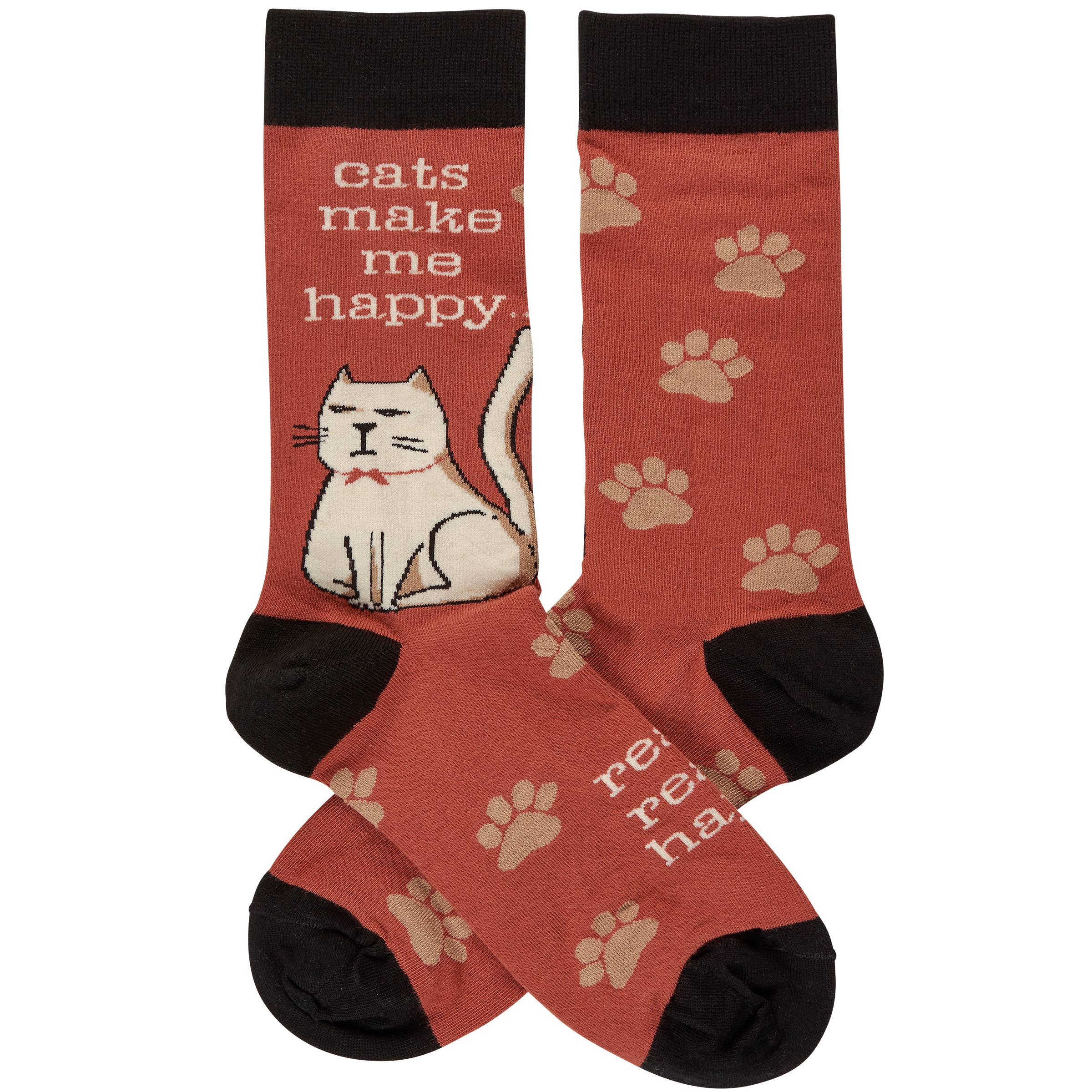 Primitives by Kathy - Wholesale Socks - Unisex - Cats Make Me Happy Socks1