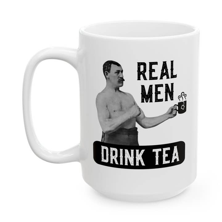 Echte Männer trinken Tee Tasse, lustiges maskulines männliches Geschenk für ihn für den Großhandel von Laughable Printables