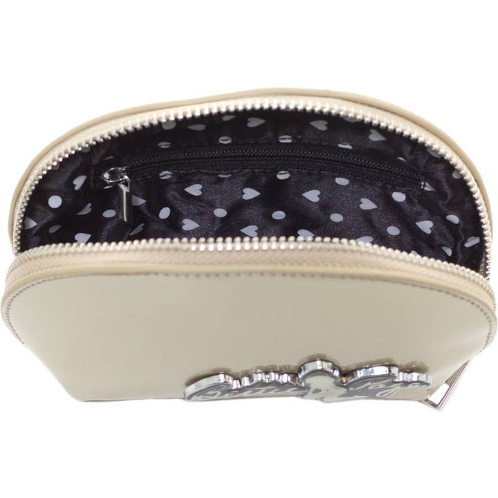 Square Deal Recordings & Supplies - Wholesale Makeup/Cosmetic Bag - Makeup Bag - Sourpuss - Gold Bettie Page Pin-up Retro 1950s
