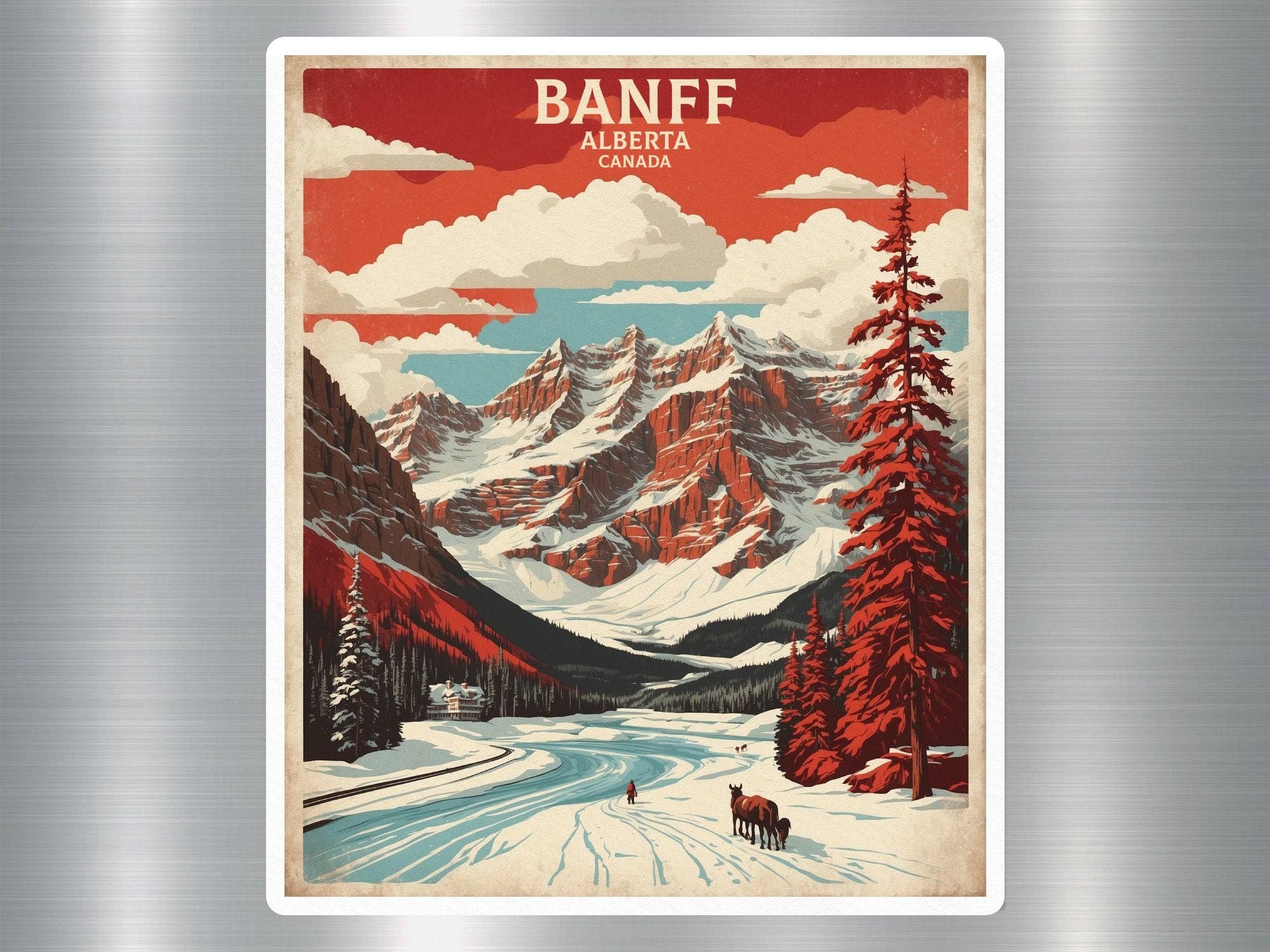 GraffMerch.com - Wholesale Phone & Laptop Stickers - Vintage Bnaff Alberta Canada Sticker0