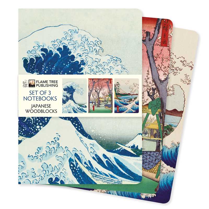 Simon & Schuster - Wholesale Notebook - Japanese Woodblocks Set of 3 Standard Notebooks by0