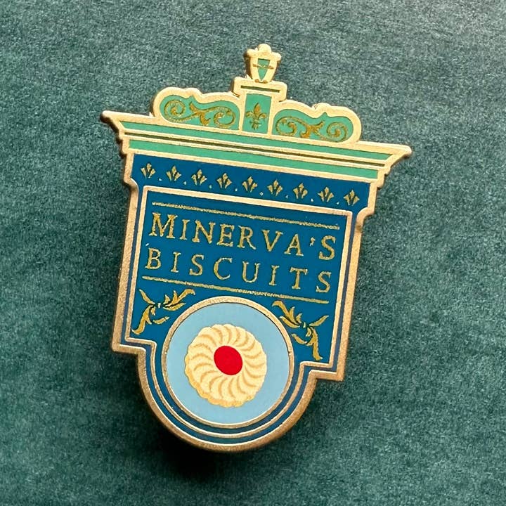 Minerva's Biscuits Pin for wholesale by Oddment and Tweak
