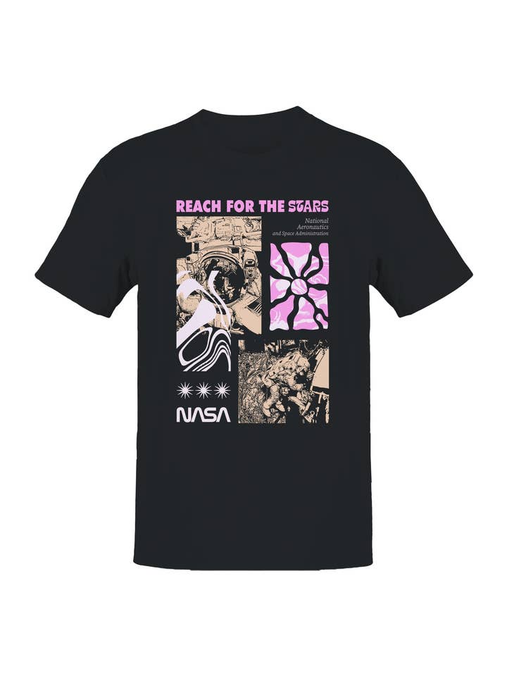 Licensed Nasa Explore, Reach for the Stars Men's T-shirt for wholesale by Swift Retail