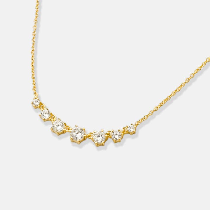 A Charmed Impression – Engroshandel Halskæde med vedhæng – Dattergaver fra mor far • Gave til voksen datter • Datter fødselsdagskort og smykker • Julegaver til kvinder Teenagepige • 7 krystal halskæde3