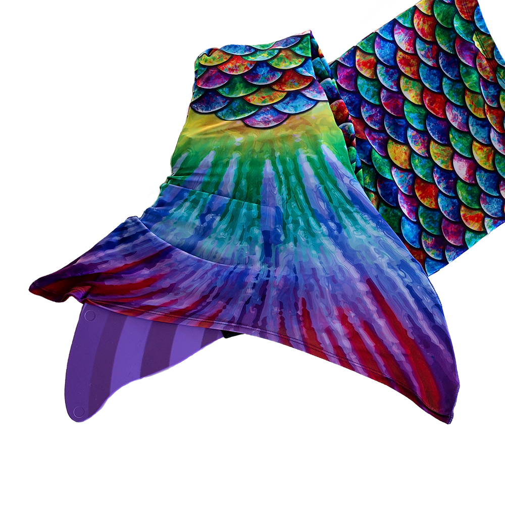 Sun Tail Mermaid - Wholesale Beach/Pool Toy - Kids & Baby - Hawaiian Rainbow Mermaid Tail + Monofin Set for kids, girls, teens, and women (pool toy)1