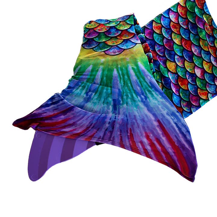 Sun Tail Mermaid - Wholesale Beach/Pool Toy - Kids & Baby - Hawaiian Rainbow Mermaid Tail + Monofin Set for kids, girls, teens, and women (pool toy)1