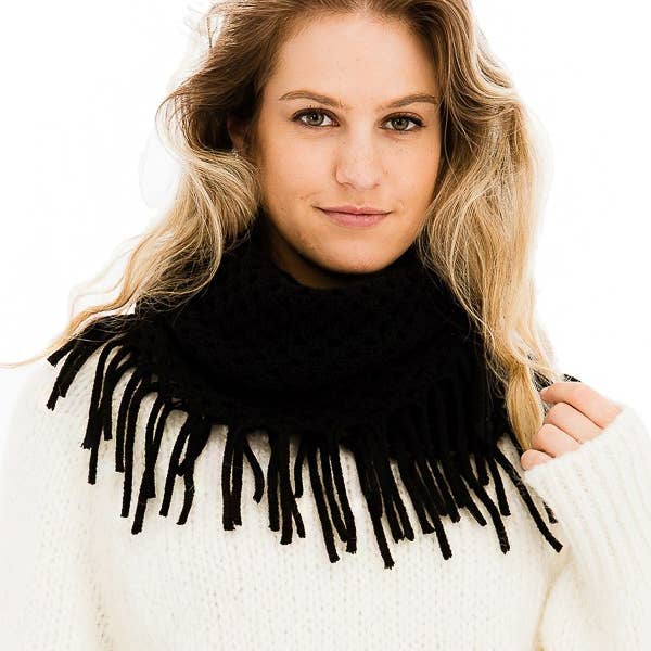 Cap Zone - Wholesale Scarf - Women's - Mini Hole Cut Out Knitted Infinity Scarves5