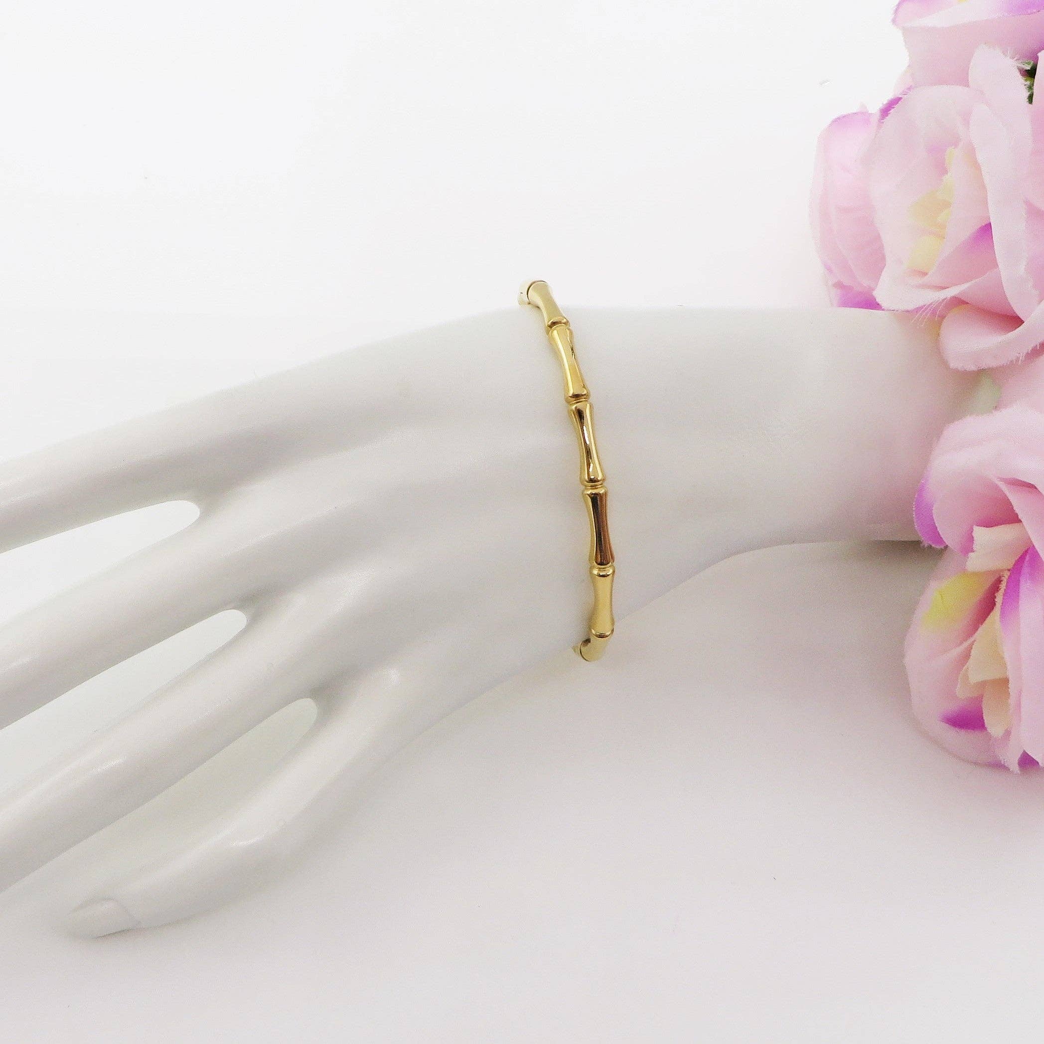 Daemon srls - Wholesale Bangle Bracelet - BAMBOO ~ Acciaio Inossidabile - Bracciale rigido effetto bamboo1