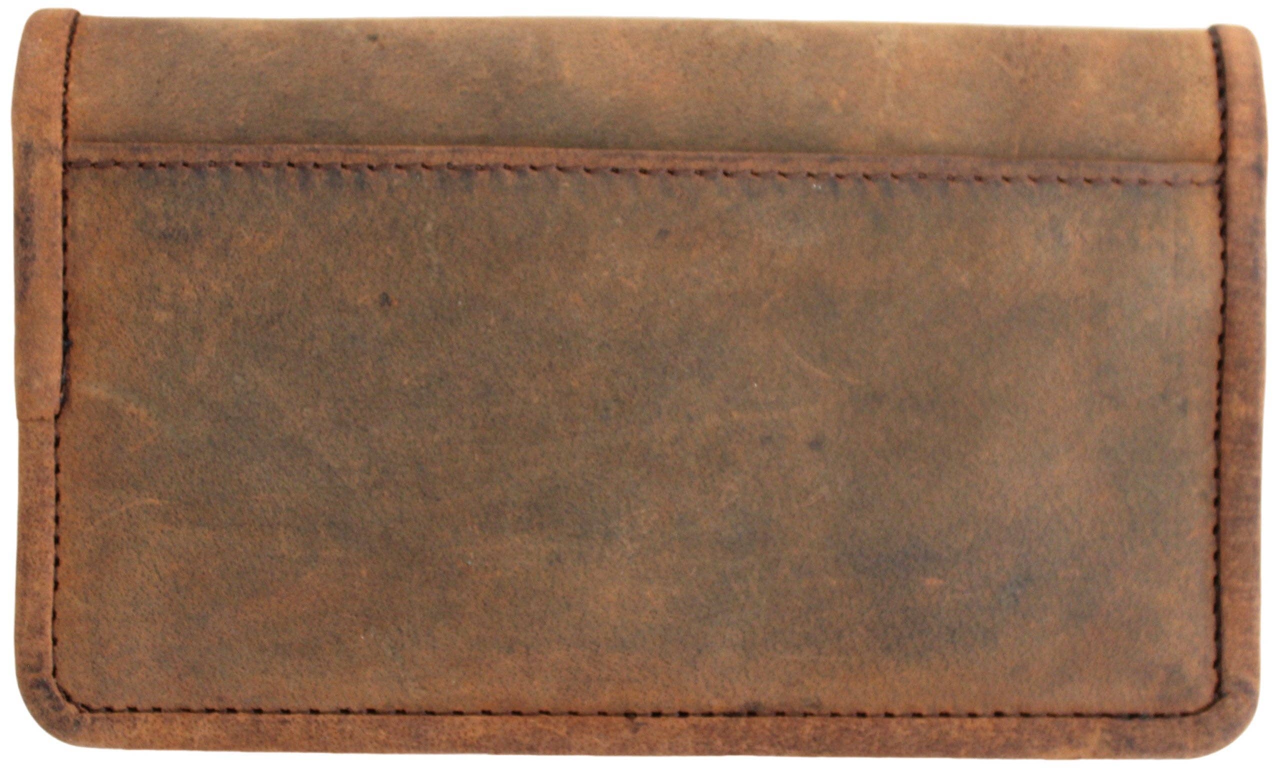 hide & chic - Wholesale Pouch - Women's - Quality Full Grain Vintage Leather Tobacco Pouch Style: 12035. BROWN. Compact Size.12