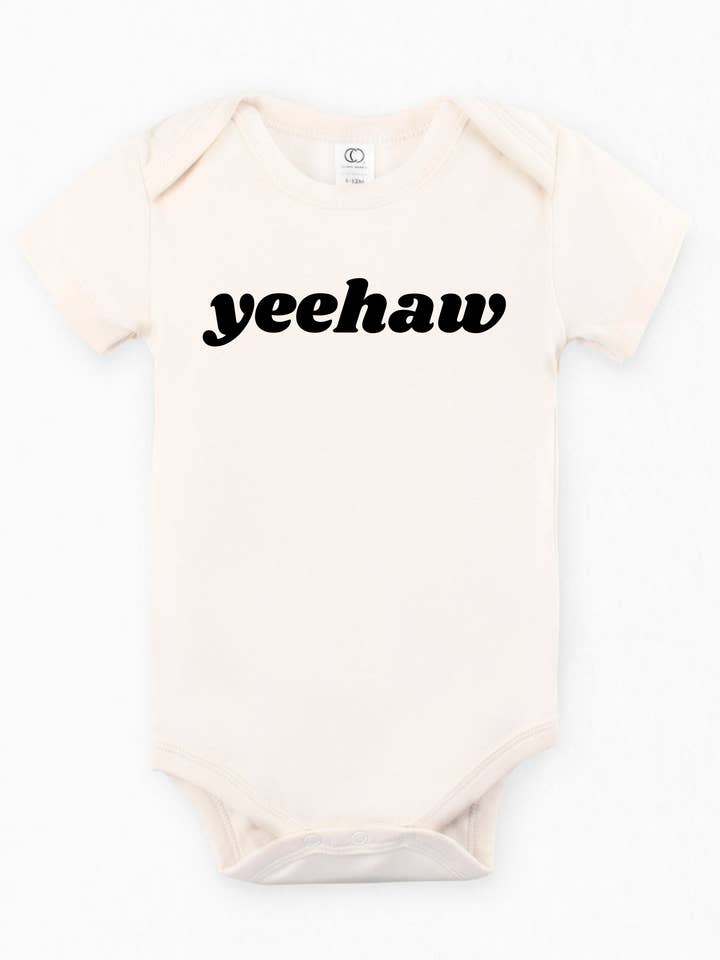 Onesie Biológico para Bebé “Yeehaw'” por atacado de The Southern Bunny