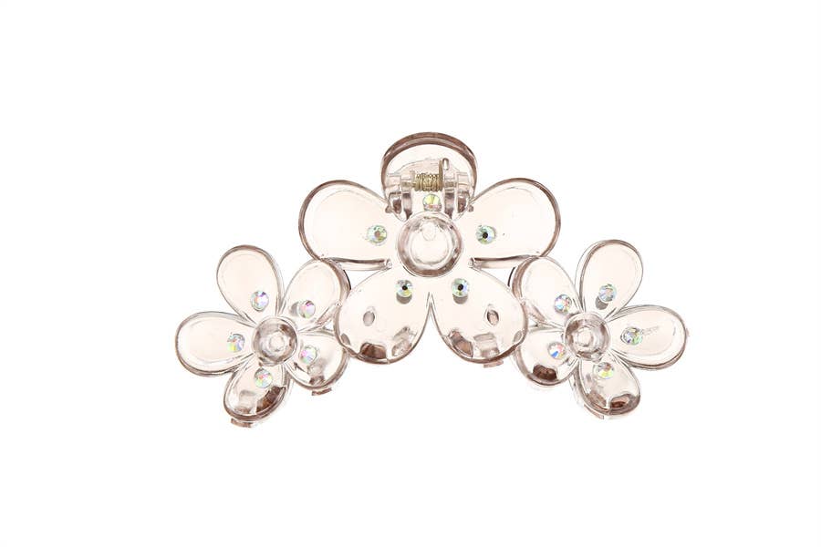 Nima Accessories Inc – Clips para cabelo - Mulher por atacado – Ganchos de Cabelo com Flor para Senhoras, 4 Cores Sortidas