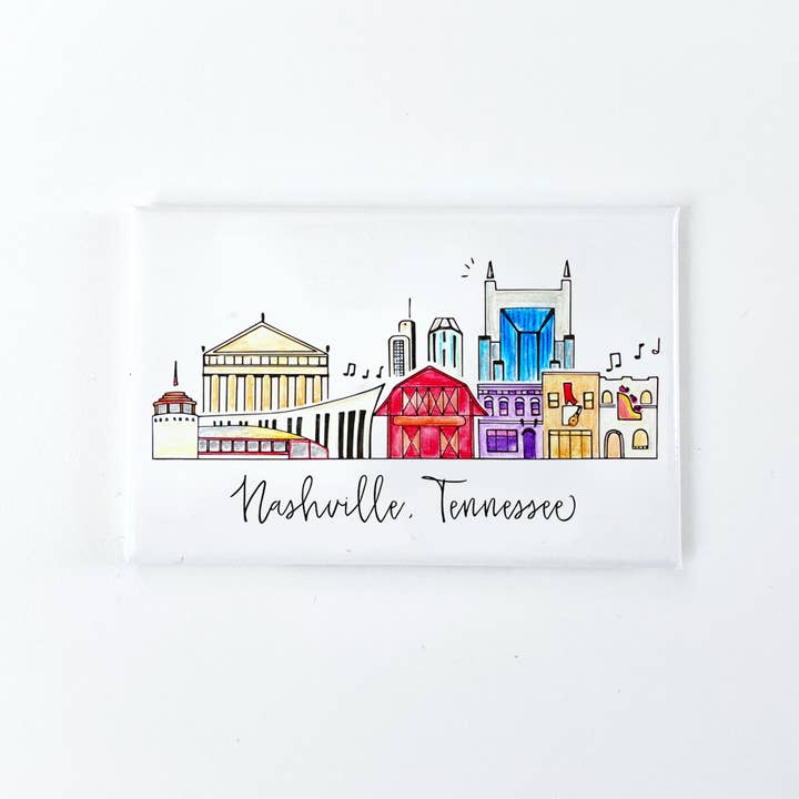 Nashville, Tennessee Skyline Magnete per la vendita all'ingrosso da parte di Natty Michelle Paperie