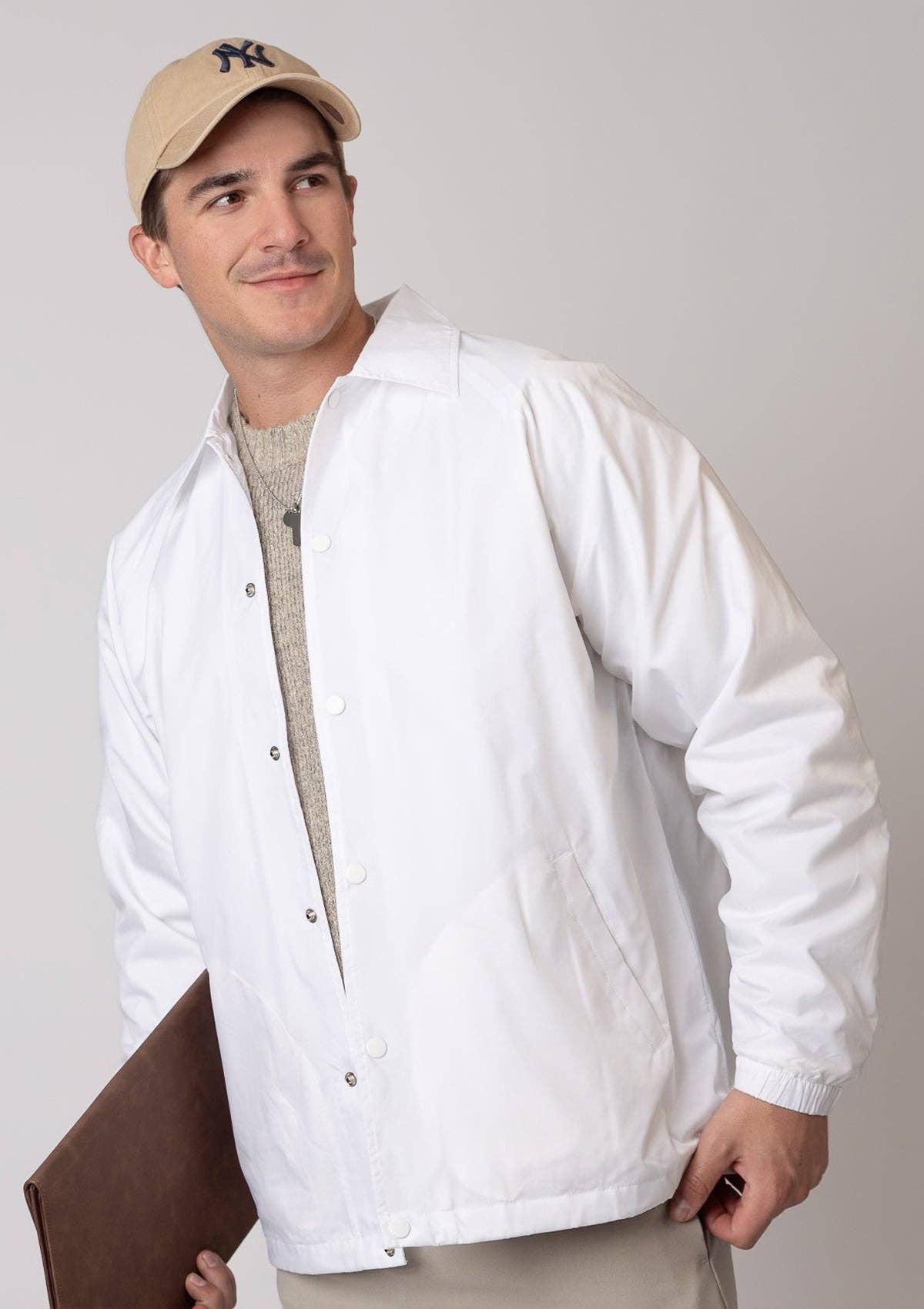 Vos Sports Inc. - Wholesale Jacket - Unisex - 3203 100% Taffeta Nylon Water Resistant Coach Jacket2