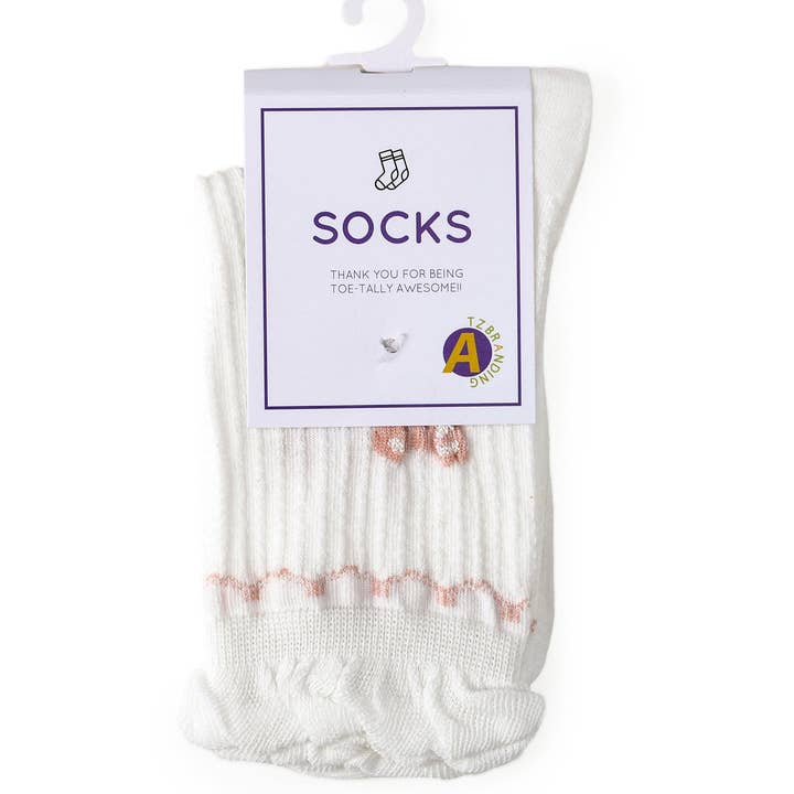 Funkyrel® Atzbranding Limited – Engroshandel Strømper - Dame – Rufia - hvide strømper med rullede kanter til kvinder12