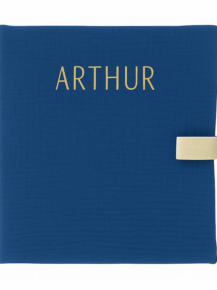 Quaderno da colorare personalizzabile, lavabile e riutilizzabile in garza di cotone blu per la vendita all'ingrosso da parte di MAZZANNE