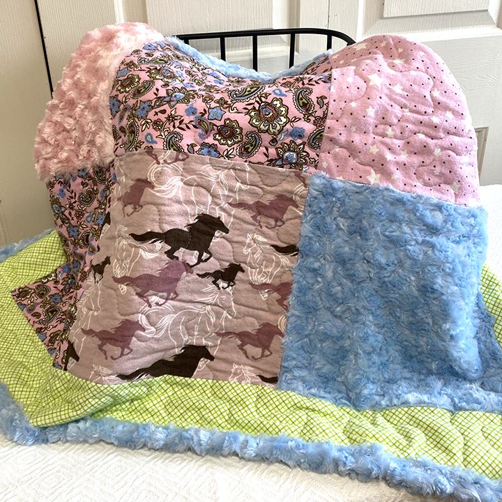 Wetona’s Handmade - Wholesale Quilt - Kids & Baby - Paisley Horse Baby Quilt2