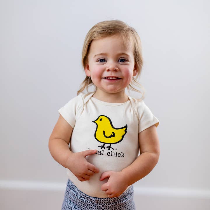 Simply Chickie Organic USA Made Baby and Kid's Clothing - Vente Body (sans pieds) – bébé - Body bébé poussin bio | Barboteuse en coton naturel1