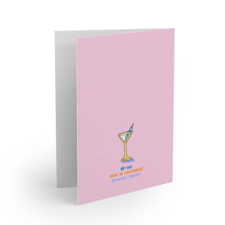 LOLALA - Wholesale Birthday Card - Let's Partini - Birthday Card (Martini Mice)3