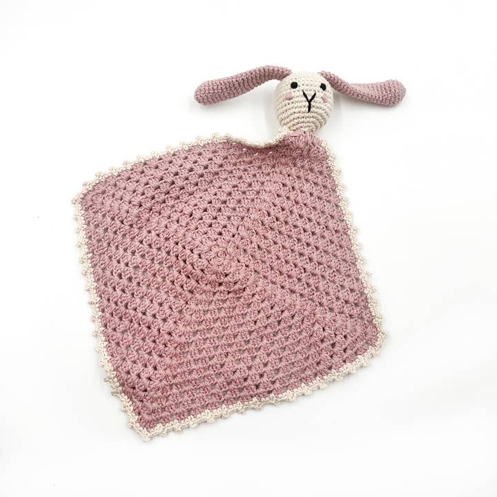 Pebble - Wholesale Security/Cuddle Blanket - Baby - Sleepy Bunny Lovey - Organic Cotton Soother3