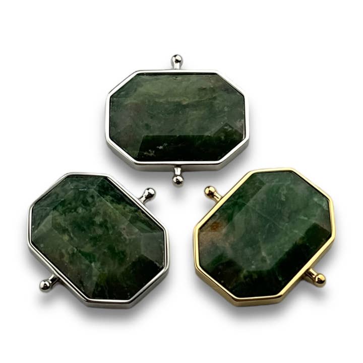 CONQUERing - Vente Bague de cocktail/de cérémonie - Élément de Cristal Octangle™ en Jade Africain2