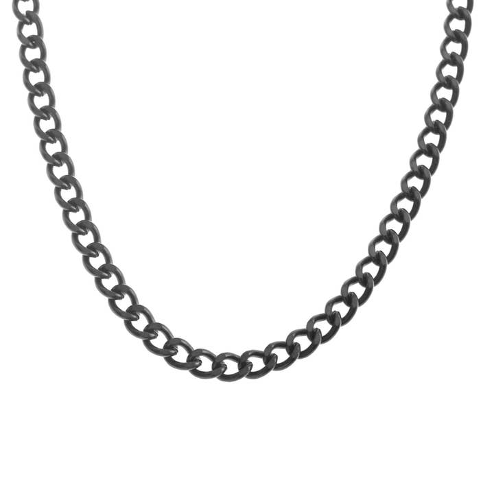 Made By Nami - Venta al por mayor Collares de cadenas y eslabones - Collar de hombre - Cadena plana negra