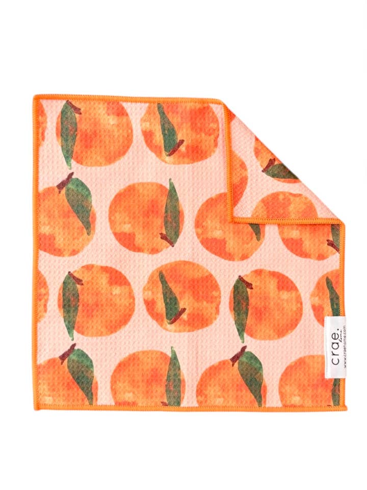 Orange Moons: Double-Sided Washcloth for wholesale by Crae.Home