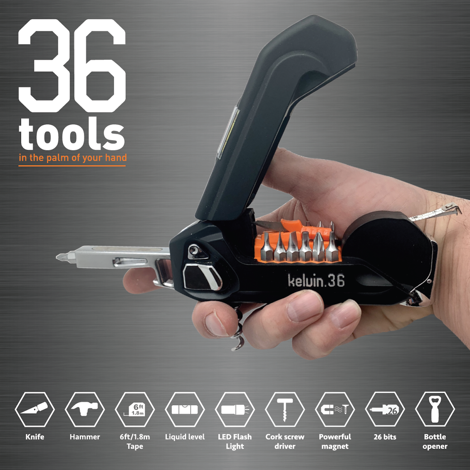 Kelvin Tools - Wholesale Handig hulpmiddel - Kelvin 36 - Zwart - Ultra Urban Super Tool1