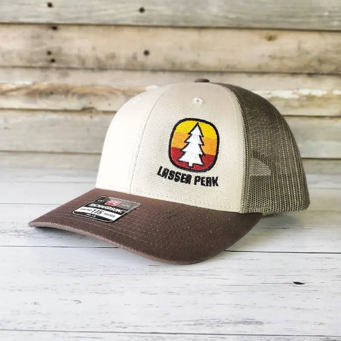 Custom Retro Tree Embroidered Trucker, Richardson 112 for wholesale by Mad River