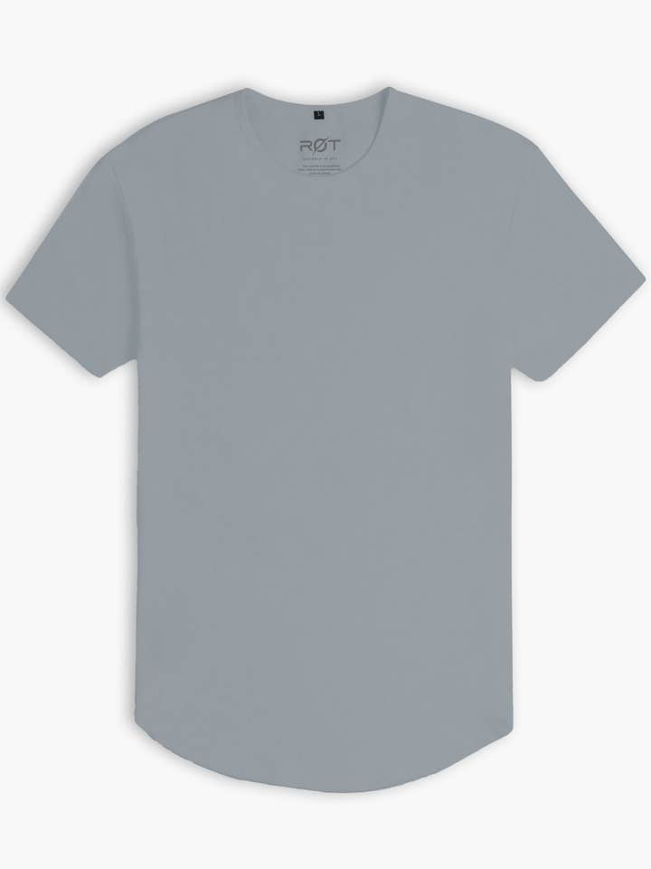 Origin Curved Crew T-Shirt: Space Gray for wholesale by Rule of Threads