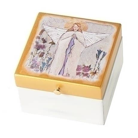 Dreams Angel Wood Prayer Box for wholesale by Roman