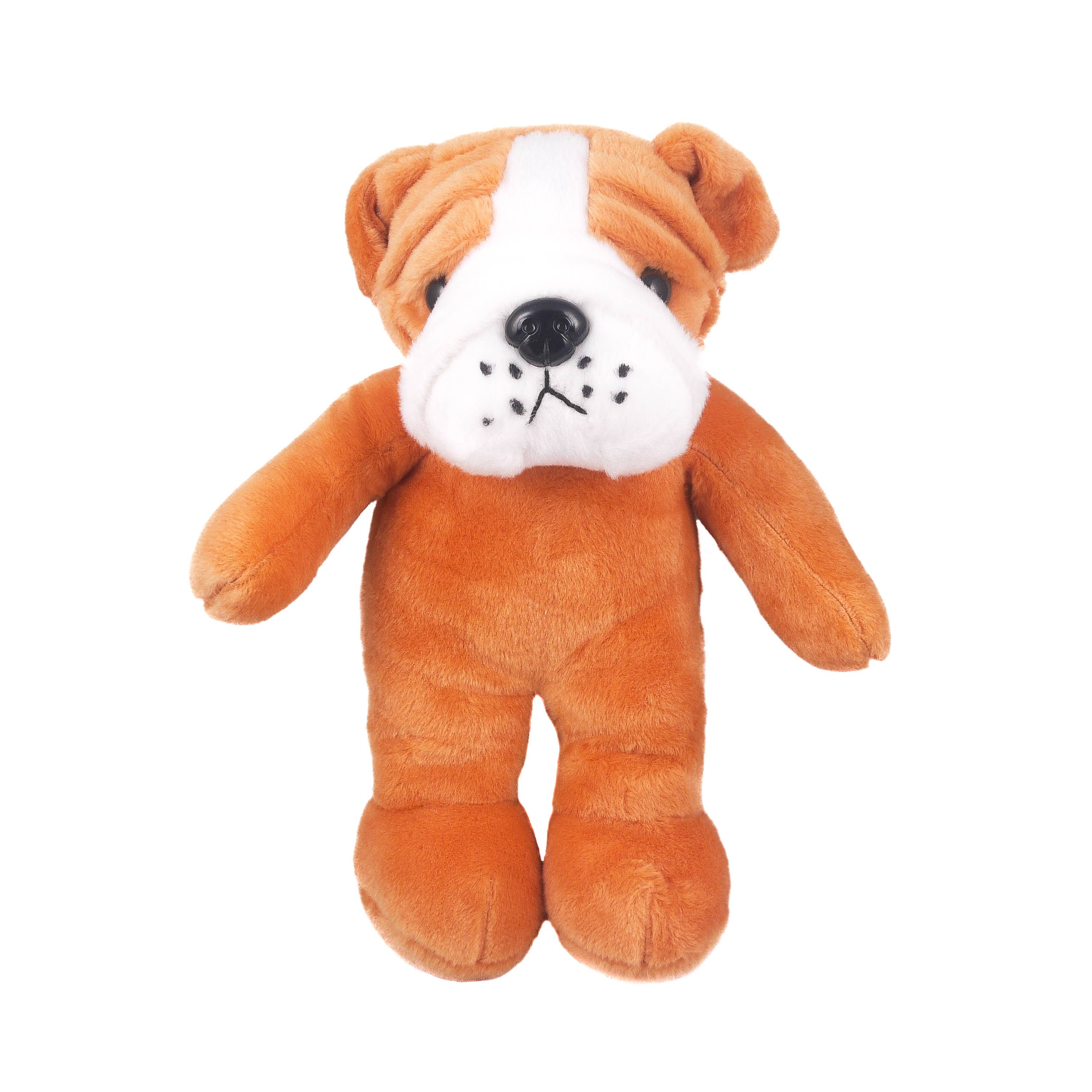 Plushland - Vente Peluche – enfant et bébé - Pouf en peluche bouledogue animal 8"