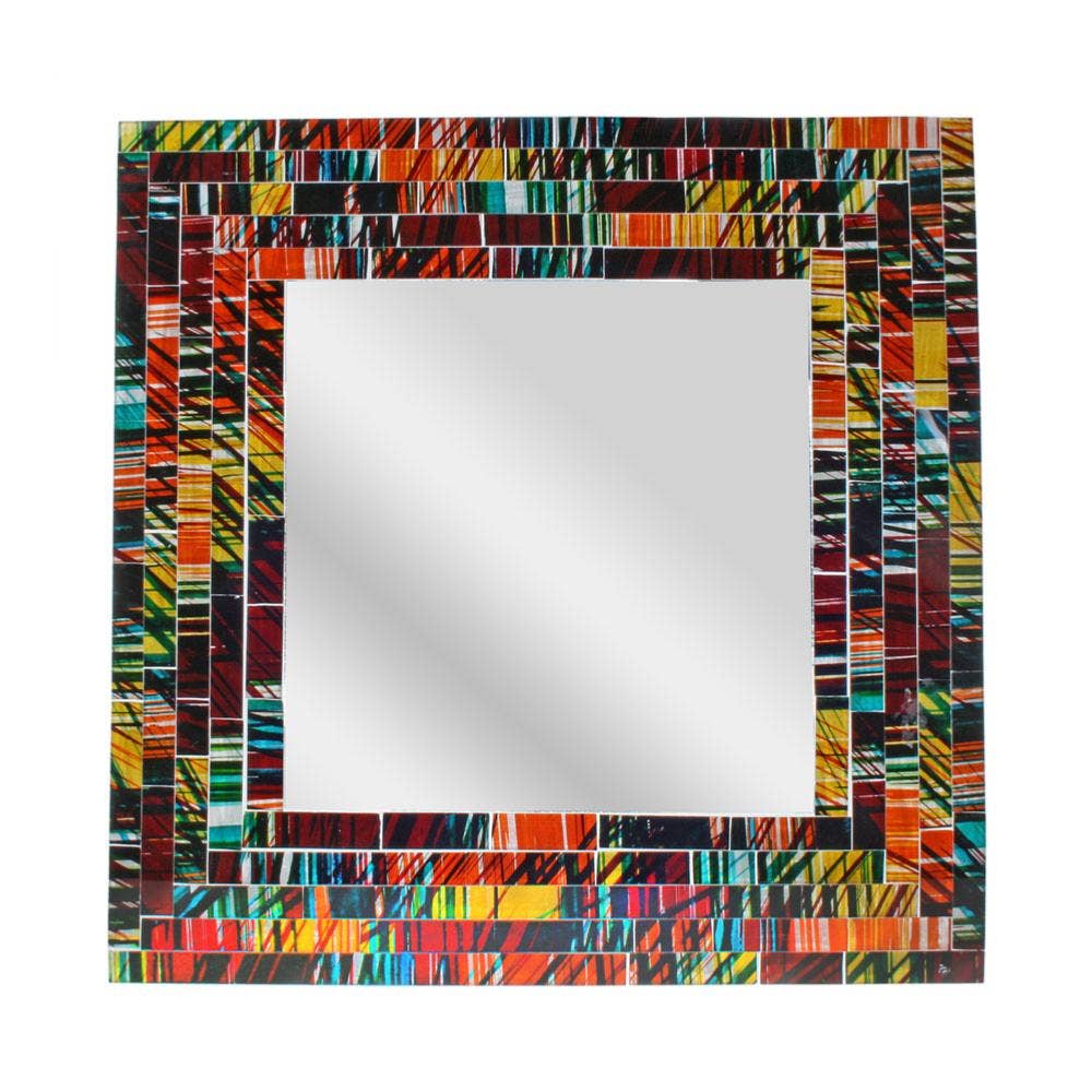 Shared Earth - Wholesale Wall Mirror - Mirror Square With Mosaic Surround 30cm0