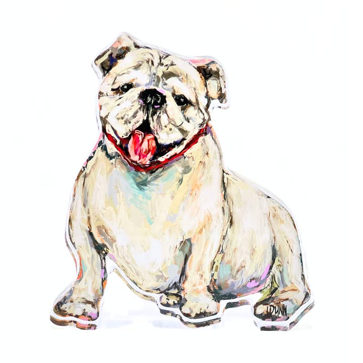 Lauren Dunn - Wholesale Decorative Figurine - WHITE ACRYLIC BULLDOG0