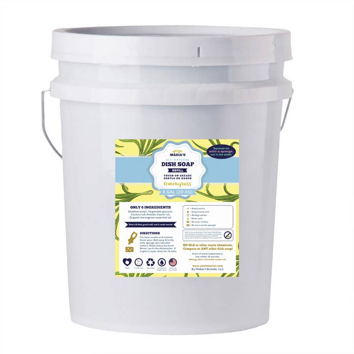 Natural Dish Soap 5 Gal Bulk Refill for wholesale by Yaya Maria's