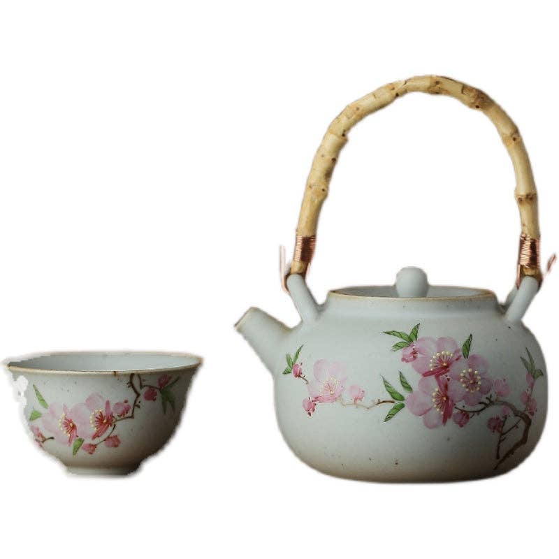 Gohobi （We cover U.S. import duties） - Wholesale Tea Set - Gohobi Hand-painted Floral Tea Set Teapot Tea cup8