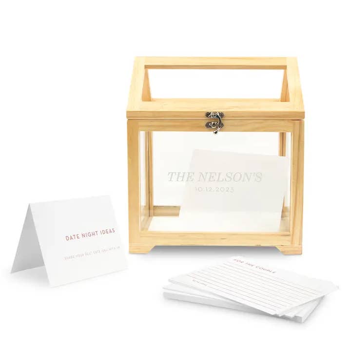 Wishing Well Box W/ Advice & Wish Cards - Classic Font for wholesale by Weddingstar Inc.