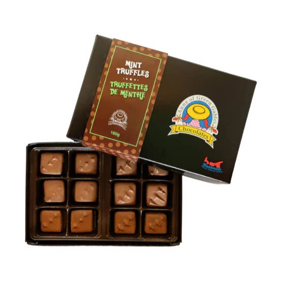Anne of Green Gables Chocolates - Vente Boîtes de chocolats - Truffes au chocolat à la menthe en boîte (12 pièces)0